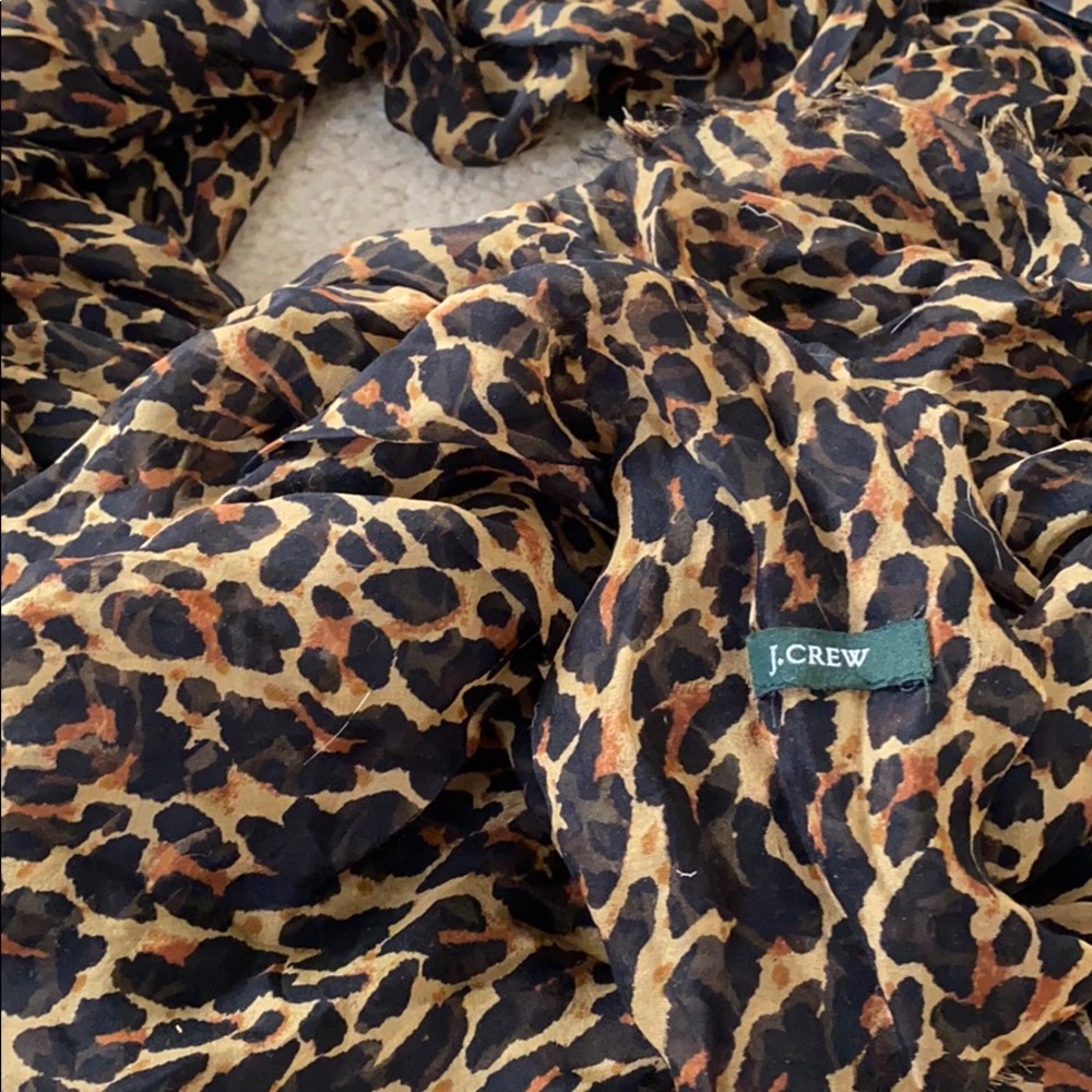 J. Crew leopard scarf
